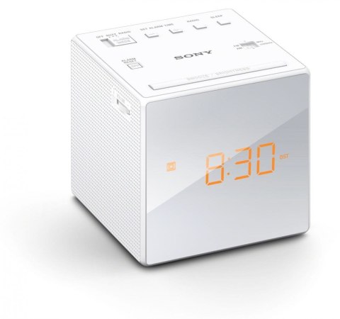 Radio Radiobudzik AM FM Sony ICF-C1 Drzemka Zegar Biały