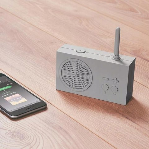 Radio sieciowo-bateryjne FM Lexon Tykho 3 szary