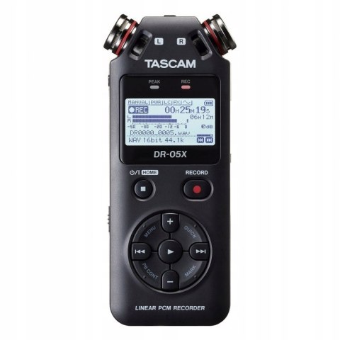 TASCAM DR-05X REJESTRATOR AUDIO CYFROWY CZARNY DYKTAFON REKORDER DR-05X