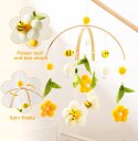 Youuys wiszący mobil z kulkami pszczołami i kwiatami dzwonek do łóżeczka