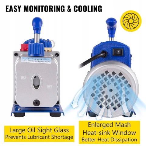OldFe komora próżniowa z pompą próżniową 3 CFM (7,6 l) OldFe komora próżniowa z pompą próżniową 3 CFM (7,6 l)