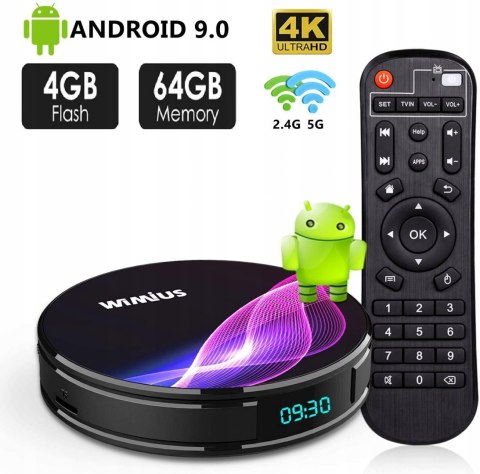 ANDROID TV BOX Wimius K1 Pro 4/64 4K H265 HOT