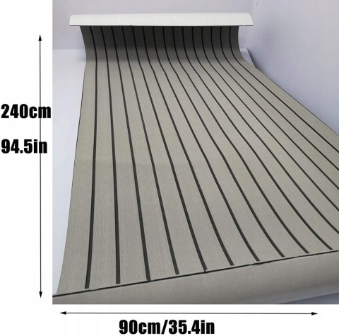 Mata piankowa Eva podłoga 240 x 90cm JACHTY ŁODZIE