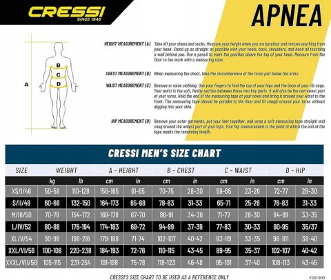 Cressi Apnea Kombinezon pianka do nurkowania neopren 5mm rozmiar XXL