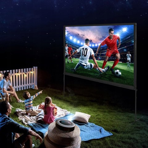 EKRAN PROJEKCYJNY ZE STOJAKIEM 100 cali HD 4K REKREACYJNY ZEWNĘTRZNY EKRAN EKRAN PROJEKCYJNY ZE STOJAKIEM 100 cali HD 4K REKREACYJNY ZEWNĘTRZNY EKRAN