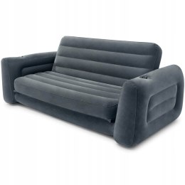 Materac dwuosobowy łóżko kanapa sofa dmuchana INTEX 224 x 203 x 66 cm szara