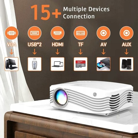 Projektor LCD DR. Q AK-50 8500 LUM 10 000:1 WIFI