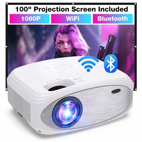 Projektor LED HOWWOO-JQ901C biały