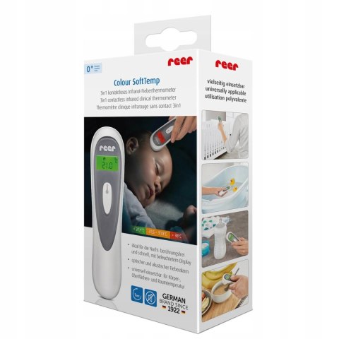 REER Termometr bezdotykowy medyczny 3w1 1sek Colour SoftTemp