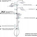 Zestaw prysznicowy z kolumną i deszczownicą JOHO VC-R-3030CP SPRAWDŹ OPIS!