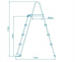 INTEX 128073 Drabinka do basenów o wysokości 122 cm