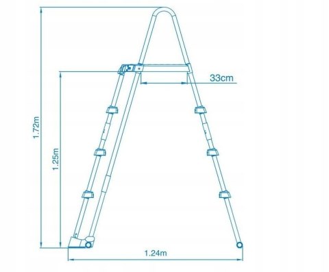 INTEX 128073 Drabinka do basenów o wysokości 122 cm