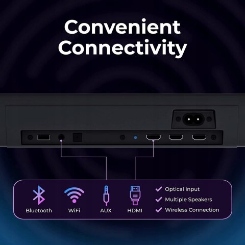 SOUNDBAR PHILIPS TAB8405/10 2.1 240W BT WIFI HIT! SOUNDBAR PHILIPS TAB8405/10 2.1 240W BT WIFI HIT!