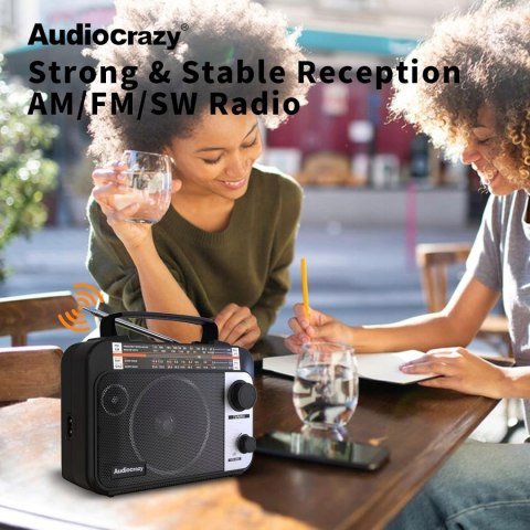 Audiocrazy Radio tranzystorowe AM/FM/SW1-2 Multi-Band