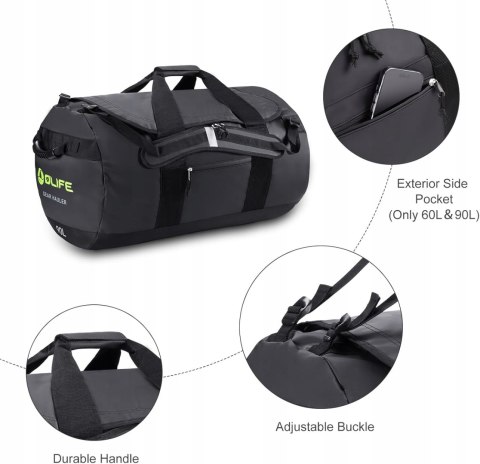 OLIFE Torba plecak 2w1 sportowa czarna 30l OLIFE Torba plecak 2w1 sportowa czarna 30l