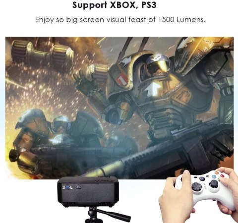 Projektor Elephas T20 CZARNY DO FILMÓW W DOMU HIT