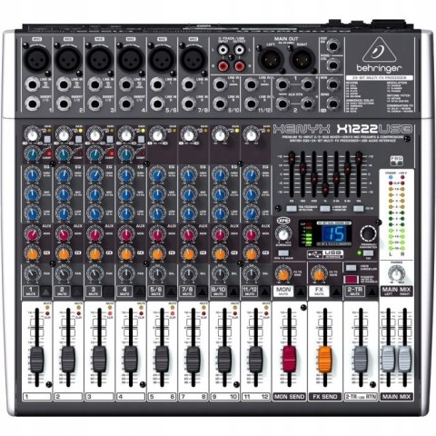 Behringer Xenyx X1222USB 16-wejściowy mikser z interfejsem USB/audio