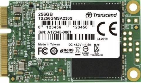 Transcend 256GB mSATA Ssd SATA3 3D Tlc
