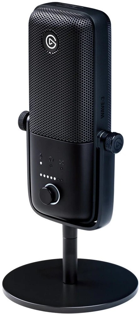 Mikrofon biurkowy Elgato WAVE:3 USB do Streamingu - CZARNY