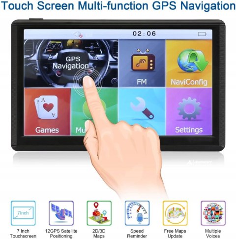 Nawigacja samochodowa TENSWALLXCJC do samochodów ciężarowych 7" 52 kraje