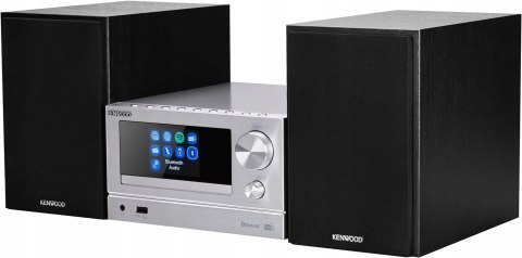Wieża stereo Kenwood M-7000S-S zestaw stereo, czarny, z Bluetooth, USB, CD