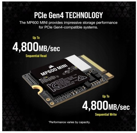 Dysk SSD Corsair MP600 Mini 1TB M.2 2230 PCI-E x4 Gen4 NVMe