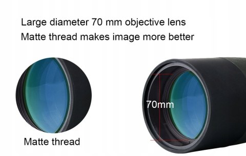 LUNETA OBSERWACYJNA SVBONY SV17 25-75x70 BAK4 HD