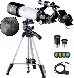 MAXLAPTER Teleskop astronomiczny 400/70 mmdla początkujących AKCESORIA