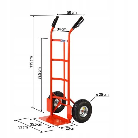 Wózek transportowy Ferm TTM1028 maks. 225 kg - 350 x 180 mm