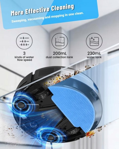 Robot sprzątający z mopem Thamtu G2 czarny