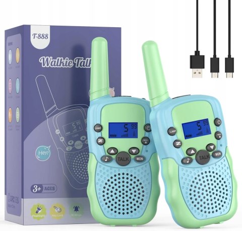 WALKIE TALKIES DLA DZIECI T-888 BAKOHERP 3+ 2szt U1C48 WALKIE TALKIES DLA DZIECI T-888 BAKOHERP 3+ 2szt U1C48