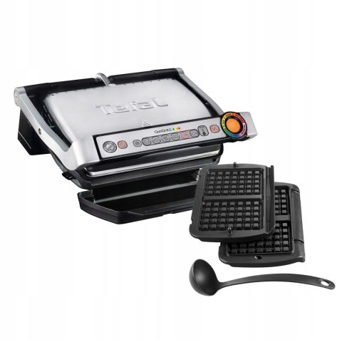 Kontaktowy grill elektryczny Tefal GC716D12 OptiGrill+ srebrny/szary 2000 W