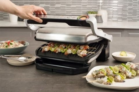 Kontaktowy grill elektryczny Tefal GC716D12 OptiGrill+ srebrny/szary 2000 W