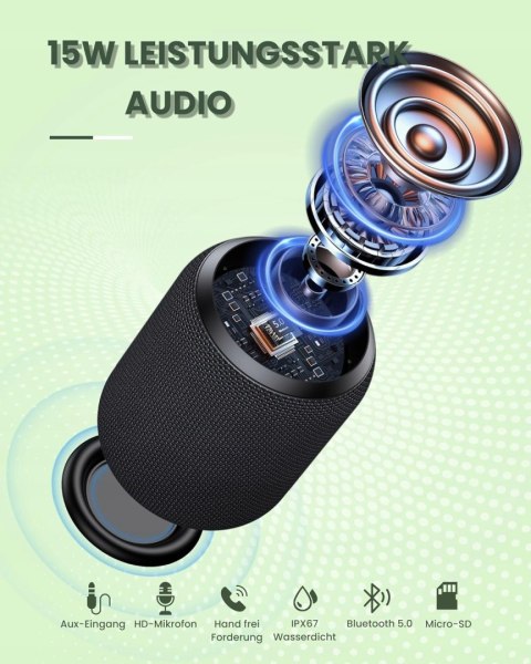 NOTABRICK Głośnik Bluetooth, przenośny głośnik Bluetooth