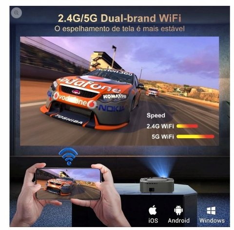 Projektor WiFi Bluetooth Gammabai Vast 400 ANSI FULL HD 4K ZOOM / PC / MAC