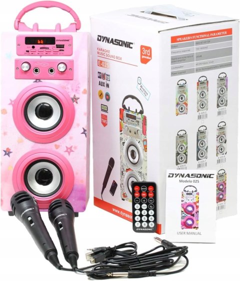 Dynasonic 025-15 Dziecięcy Zestaw do Karaoke, Wielokolorowy