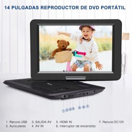PRZENOŚNE DVD NAVISKAUTO BM1452B USB SD FULLHD