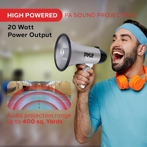 Pyle PMP23SL przenośny głośnik megafonowy z syreną i rogiem