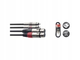 Kabel RCA - XLR Stagg STC3CMXF 3 m