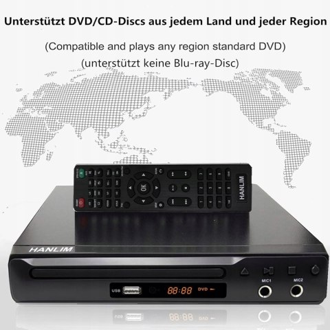 Mini odtwarzacz hanlim HL-007 DVD kompaktowy odtwarzacz CD