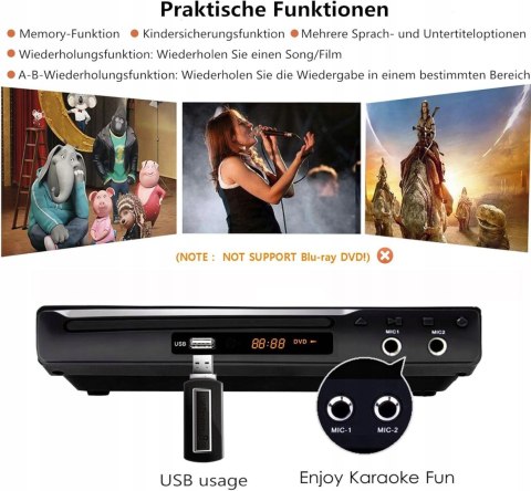 Mini odtwarzacz hanlim HL-007 DVD kompaktowy odtwarzacz CD