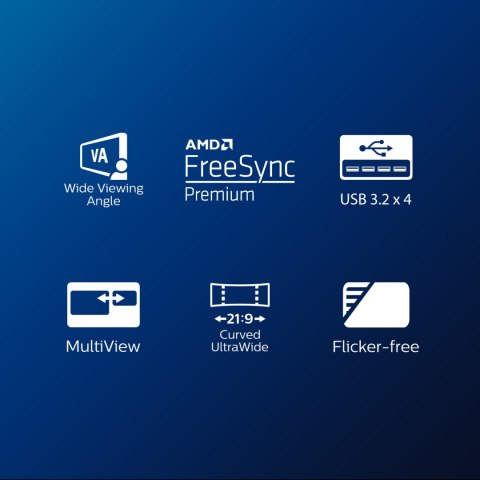 Monitor LED Philips 346E2CUAE/00; 34 " 3440 x 1440 px VA