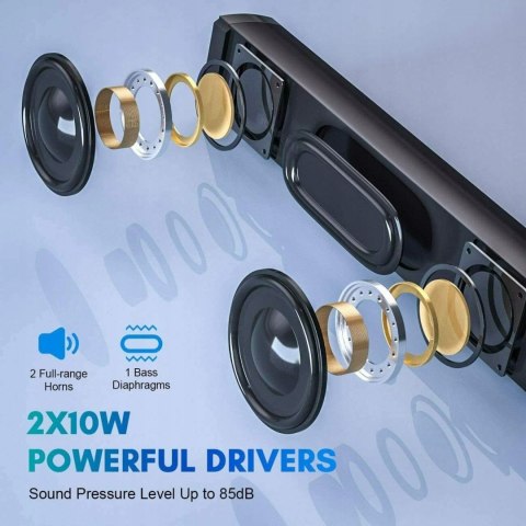 Yangers Bezprzewodowy głośnik Bluetooth 5.0 Soundbar do telewizora