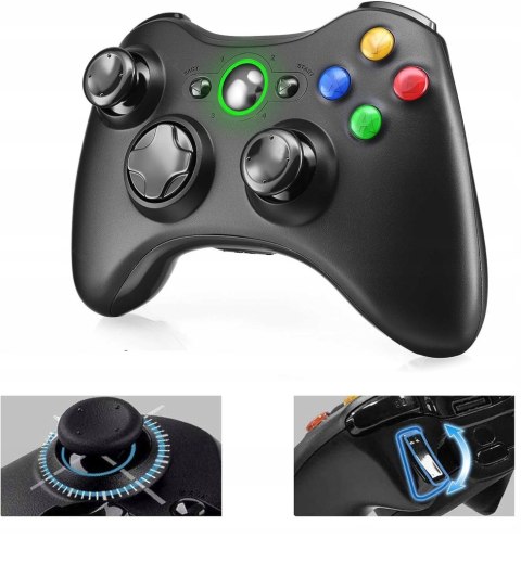 GAMEPAD PAD KONTROLER BEZPRZEWODOWY WIBRACJA DO XBOX 360 & SLIM/PS3/PC