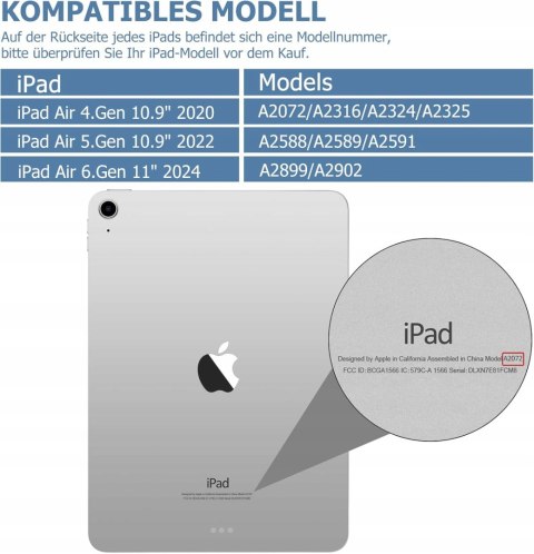 GOOJODOQ Etui na klawiaturę do iPad Air 4