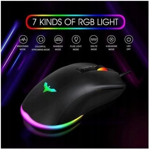 KLAWIATURA CZARNA HAVIT HV-KB558CM +MYSZ UKŁAD DE