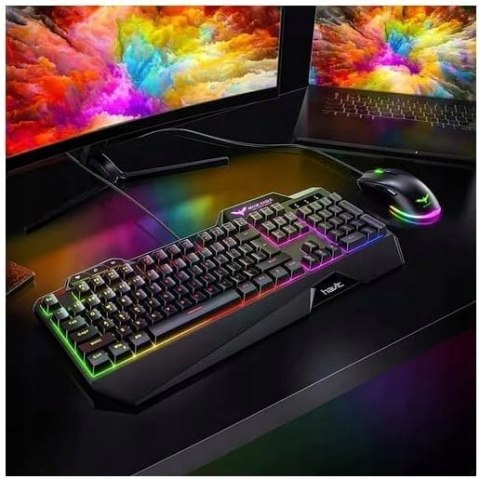 KLAWIATURA CZARNA HAVIT HV-KB558CM +MYSZ UKŁAD DE