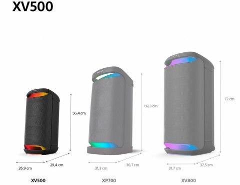 Głośnik przenośny Sony SRS-XV500 czarny 55 W