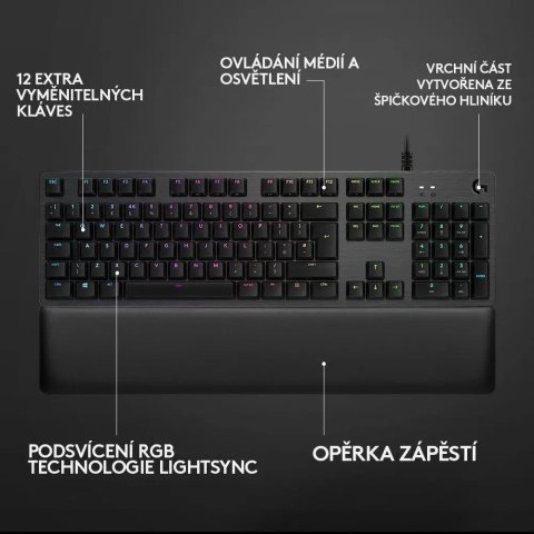 KLAWIATURA MECHANICZNA LOGITECH G513 CARBON UKŁ DE
