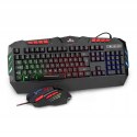 Zestaw klawiatura mysz Rii RK900 USB RGB gamingowa układ de do gier Zestaw klawiatura mysz Rii RK900 USB RGB gamingowa układ de do gier